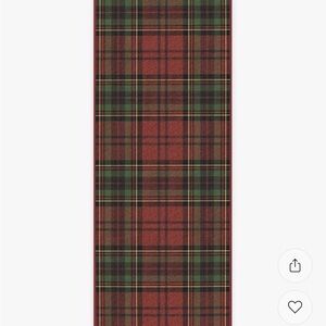 Ruggable Dress Stewart Tartan Red & Green rug. 2.5 x7 Runner. New with tags.